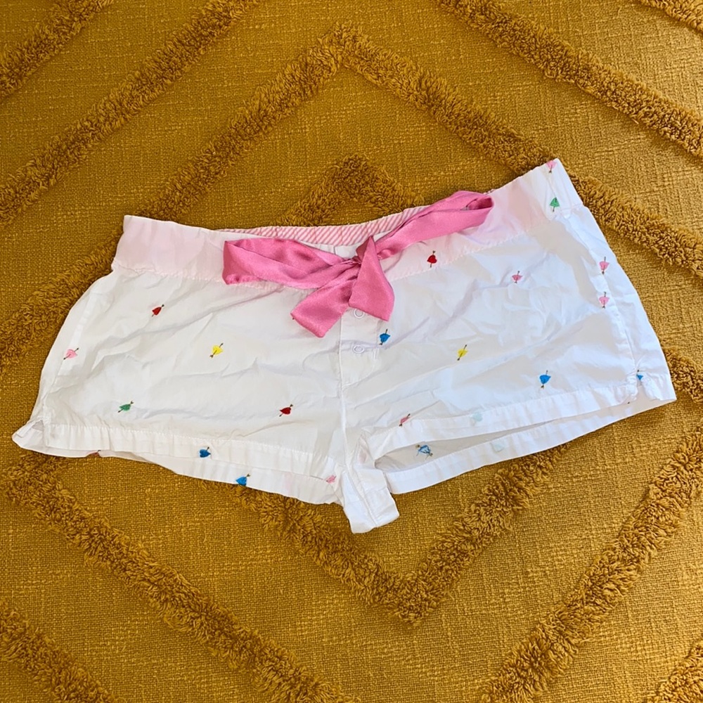 VS PINK White Sleep Shorts